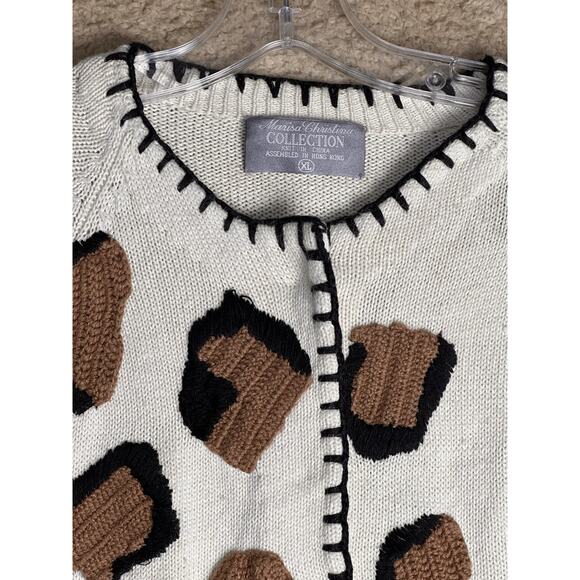 Vtg 90’s Marisa Christina Safari Animals Sweater Women XL Giraffe Zoo Elephant - Picture 6 of 16